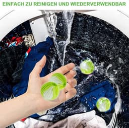 Deze 12-delige wasaccessoireset bevat herbruikbare wasballen die geschikt zijn voor wasmachines en drogers. De ballen verwijderen katten- en hondenhaar en zijn gemaakt van hoogwaardig nylon. — thumbnail 4