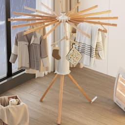 Dailygoods- Kledingdroogrek Supergrote Capaciteit - Inklapbaar Statief - Geschikt voor 16 Hangers - 112 Cm Hoogte - 40 Kg Capaciteit - Flexibele Ruimte - Wasdroger — thumbnail 5