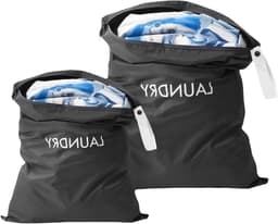 Set van 2 Waterdichte Reiswaszakken met Rits en Trekkoord, Vouwbaar, 2 Maten voor Vuile Was, Sportkleding en Campingaccessoires — thumbnail 1