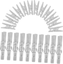 Mini Wasknijpers - Fotoclips Kaarten - Decoratie Foto's - Mini Plastic Materiaal - 50 Stuks - Transparant — thumbnail 1