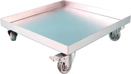 Lekbak met Wielen - Waterbak Verrijdbaar Opvangbak - Apparaten Verplaatsen - Verdikte Staalplaat - 25x25cm - Grijs — thumbnail 1