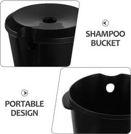 Mobiele Haarwasbak - Draagbare Shampoobak - Thuis Haar Wassen - Met Afvoerslang - 15 Liter Inhoud - Zwart — thumbnail 3