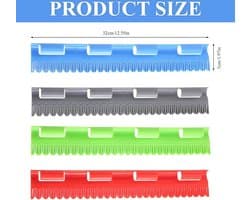 4 stuks - Sokkendroger - Draagbare washaken - Sokkenhouder - Kledingrek - Vierdelig droogrek voor sokken en kleding - winddicht droogrek - kledinghanger - plastic kledinghanger - voor hoeden, schoenveters, handdoeken en sokken - 32*5cm - 4 kleuren — afbeelding 1