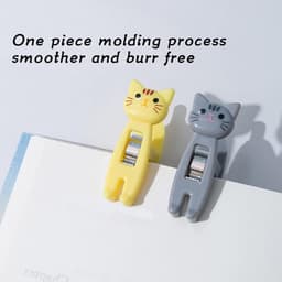 Katten Snack Clips - Wasknijpers Zaksealer - Voedsel Zakken Sluiten - Stevige Metalen Veer - 12 Stuks - Wit — thumbnail 2