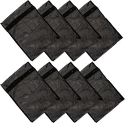 Waszakken met Ritssluiting - Herbruikbare Wasnetten - Delicate Kleding Wassen - Fijn Mesh Netwerk - 8 Stuks 40x30cm - Zwart — thumbnail 1