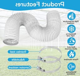 Flexibele Afvoerslang 150 mm Diameter Lengte 3 Meter voor Ventilatie en Afzuiging — thumbnail 4