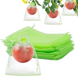 Fruitbeschermzakken - Beschermzakken Tuin - Bescherming Tegen Ongedierte - Met Trekkoorden - 13x18 cm - Groen — thumbnail 1
