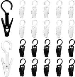 Sterke Clips - Wasknijpers Hanger - Kleding Ophangen - 360 Graden Draaibaar - 10.4 cm Lengte - Zwart Wit — thumbnail 1