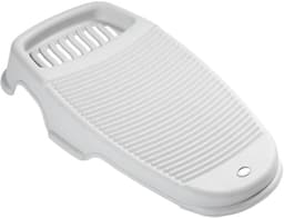 Draagbare plastic wasplank wit 36x20cm – Met antislip ondergrond en houder, handwasplank voor kleding huishoudgebruik — thumbnail 1