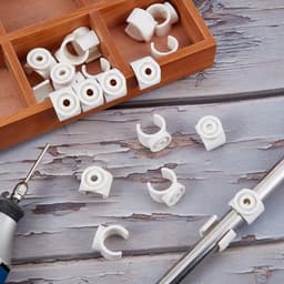 Tv-lade vervangende clips - 1-inch U-haak - PVC waterpijpklemmen - Talon-klemmen - Pijpondersteuning - Geschikt voor 19 mm OD-pijp - Plastic socket om overeenkomstige buizen te repareren (20 pakken) — thumbnail 3