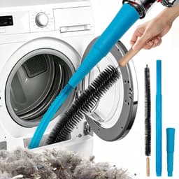 Droger Vent Cleaner - Pluisverwijderaar Kit - Wasruimte Onderhoud - Flexibele Slang - 80 cm - Blauw — thumbnail 1