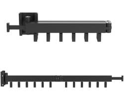 Wasophoogte® Wanddroogrek - Droogrek Inklapbaar - Wasrek Inklapbaar - Wasrek Hangend - 12 kledinghaken
