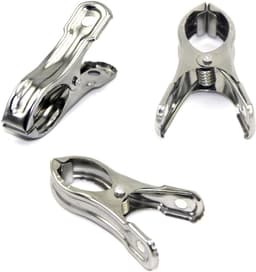 Roestvrij stalen clip, huishoudelijke kleding clip, winddichte clip, waslijn clip, handdoek clip, dekenhouder, 6cm kleine deken clip, set van 10 stukken — thumbnail 2