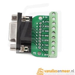 DB9 RS232 Male naar Terminal Blok Adapter – Seriële Breakout — thumbnail 2