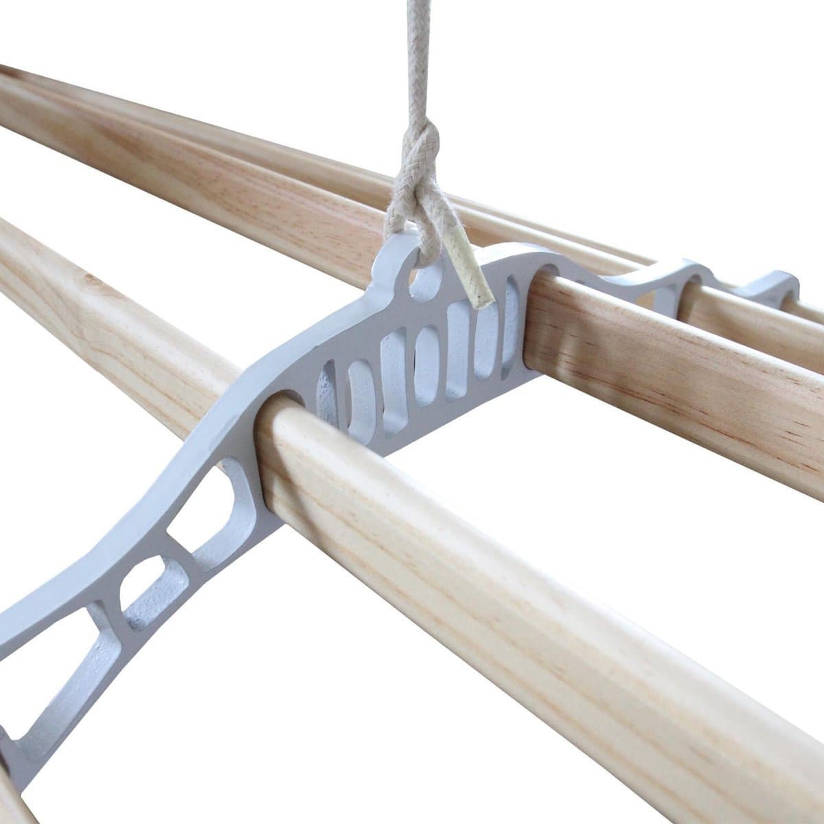 Droogrek Ophangbaar - Wit - 2.4 meter - plafond wasrek — afbeelding 1