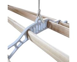 Droogrek Ophangbaar - Wit - 2.4 meter - plafond wasrek — afbeelding 1