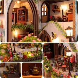 Volwassenen Miniatuur Huis Kits Warm Licht Realistisch Creatief Plezi — thumbnail 2