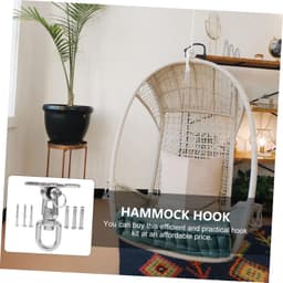 1set Rvs Hanghaak Voor Hangmat Duurzame Veilige Bevestigingshaak Voor Buiten Eenvoudig Te Installeren Geschikt Voor Hangstoelen Hangmatten — thumbnail 3