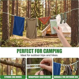 10 m waslijn voor buiten, voor het ophangen van kleding voor balkon, 2 — thumbnail 2