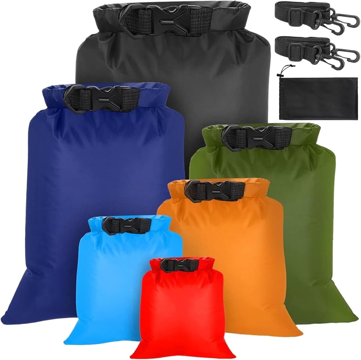 Tas, 6 stuks, waterdicht, 1,5/2,5/3/3,5/5/8 l, voor kajakken, rafting, wandelen, kamperen — afbeelding 1