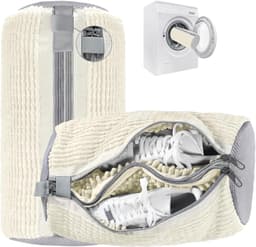 Schoenwaszak voor de wasmachine met dubbele rits, herbruikbaar en 360° reiniging voor schoenen — thumbnail 1