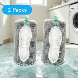 Waszakken voor schoenen, waszak voor schoenen, wasmachine met 360° reiniging, verborgen ritssluiting, herbruikbaar, voor sportschoenen, tennisschoenen (grijs) — thumbnail 2