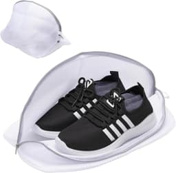 Schoenenzakken Set - Wasnetten - Schoenen Wassen - Ritssluiting Bescherming - Set van 2 - Wit — thumbnail 1