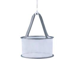 Wasknijperzakken met hanger, herbruikbare wasknijpers tas voor waslijn, kleine wasknijper, opbergmand, hangende wasknijperzak, voor thuis en tuin, Grijs, Compact — afbeelding 1