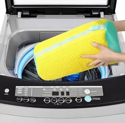 2 stuks - Lazy Shoe Bag - Cilindrische wasmachine polyester-katoenen waszak - Beschermende en vervormingsbestendige waszak voor schoenen - Wasmachine waszak - Wasmachine en droger schoenenzak - Geel - Herbruikbare schoenenzak — thumbnail 3