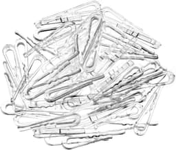 300 stuks - transparante - plastic krokodillenklemmen - 38 mm - voor het bevestigen van shirts - U-vormige plastic wasknijpers - voor stropdassen/ sokken — thumbnail 1