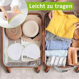 4 Stuks BH Wasnet met Rits - Halfronde Mesh Waszak voor Ondergoed en Handschoenen - Grasgroen Kleur - Beschermende Waszak voor Fijne Was — thumbnail 4