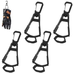 4 stuks - Werkhandschoenclips, anti-verliesclips, voor werkhandschoenclips, veiligheidshelmhaakclips 10,6 x 3,8 cm (zwart) — thumbnail 1
