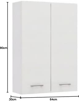 Wasmachine Hangkast met 4 Planken - Badkamer Plank voor Handdoeken en Reinigingsmiddelen - Mat Wit — thumbnail 2