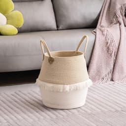 Katoenen Touw Wasmand - Multifunctioneel - 1 stuk - Boho Decoratie - 30x40 cm — thumbnail 4