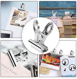Metalen Clips, 50 Stuks Scharnierklemmen 22mm, Zilverkleurige Papierklemmen voor Kantoor en Thuis — thumbnail 3
