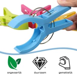 Ynkkvre - Wasknijpers - Handdoekclips - Strandhanddoek Clips - Winddichte Clips voor Kleding en Strandhanddoeken op het Strand en Ligbedden — thumbnail 3