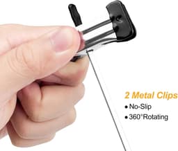 Broekhangers in 10-pack - Broeken 40 cm - Metalen rokhanger - Broekhanger - Hangend - Rokken met clips - Rokken - Meerdere broekhangers - Ruimtebesparende clips - Zilver — thumbnail 2