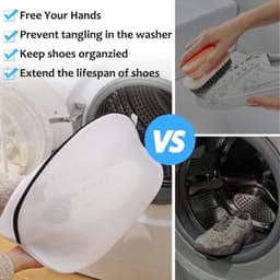 Shoe Wash Bags - 2 Pieces - Mesh Laundry Bags with Durable Zippers - Waszakken voor Schoenen - Opslagzak voor Sokken, Bh's en Kleding — thumbnail 2