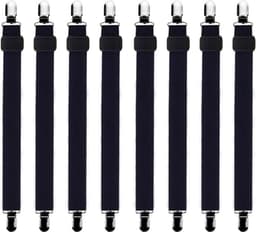 Lakenspanners verstelbaar - elastische lakenhouders - 60-200 cm - metalen clips - voor matras, bed en zitbank — thumbnail 1