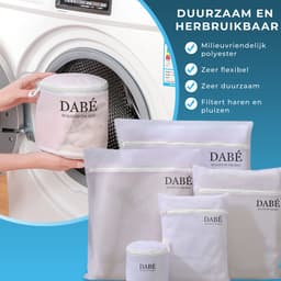 Dabé Waszakken - Wasnetten - Set van 5 - Wit - Witte Fijngaas Waszakken 5-Delige Set - Wasmachine.- Travelset — thumbnail 4