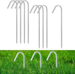 Grondankers voor trampoline - 8 stuks van verzinkt staal met beitelpunt — thumbnail 1