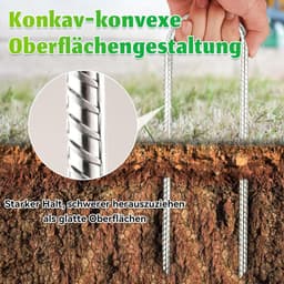 30 cm vloeranker U-vormige spijkers grondpalen-tentharingen-trampoline haringen-tuinharingen-wapeningsstaaf-anker-campingtent (8) — thumbnail 5