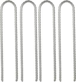 Grondankers trampoline 30 cm (12 inch) - set van 4 - verzinkt staal - U-vormig - voor tenten, trampolines en hekken — thumbnail 1