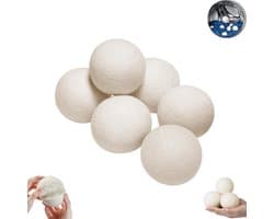 6 stuks - Droogballen - Herbruikbare droogballen - Anti-klit droogballen - Droogballen van 6 cm - Sneldrogende droogballen - Alternatief voor droogpapier - Voor het drogen van kleding, verkort de droogtijd en vermindert kreukels