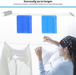 CRLYN® Waslijn Uittrekbaar - Drooglijn Oprolbaar - Roldrooglijn — thumbnail 3