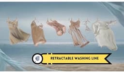 Intrekbare waslijn 15 meter - Ruimtebesparende en weerbestendige kledingdroger — thumbnail 1