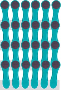 24 Wasknijpers - Kleding Klemmen - Was Ophangen - Softgrip Zonder Afdruk - 70 mm Lengte - Turquoise Grijs — thumbnail 1