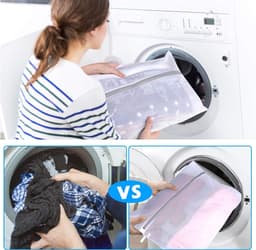 SnelShoppen - Grote Waszakken Set van 3 voor Wasmachine, Mesh Wasnetten met Rits, Perfect voor Fijne Was, Ondergoed, Sokken, Gordijnen, Fleece Dekens, — thumbnail 4