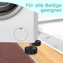 Wasmachine Dempers - Anti-vibratie Voetjes - Stil Draaien - Maximale Demping - 4 Stuks - Zwart — thumbnail 2