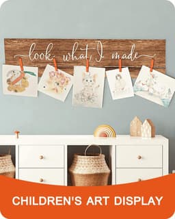 Houten Knijpers - Kleurrijke Clips - Decoratief Gebruik - Milieuvriendelijke Verf - 50 Stuks - Oranje — thumbnail 5